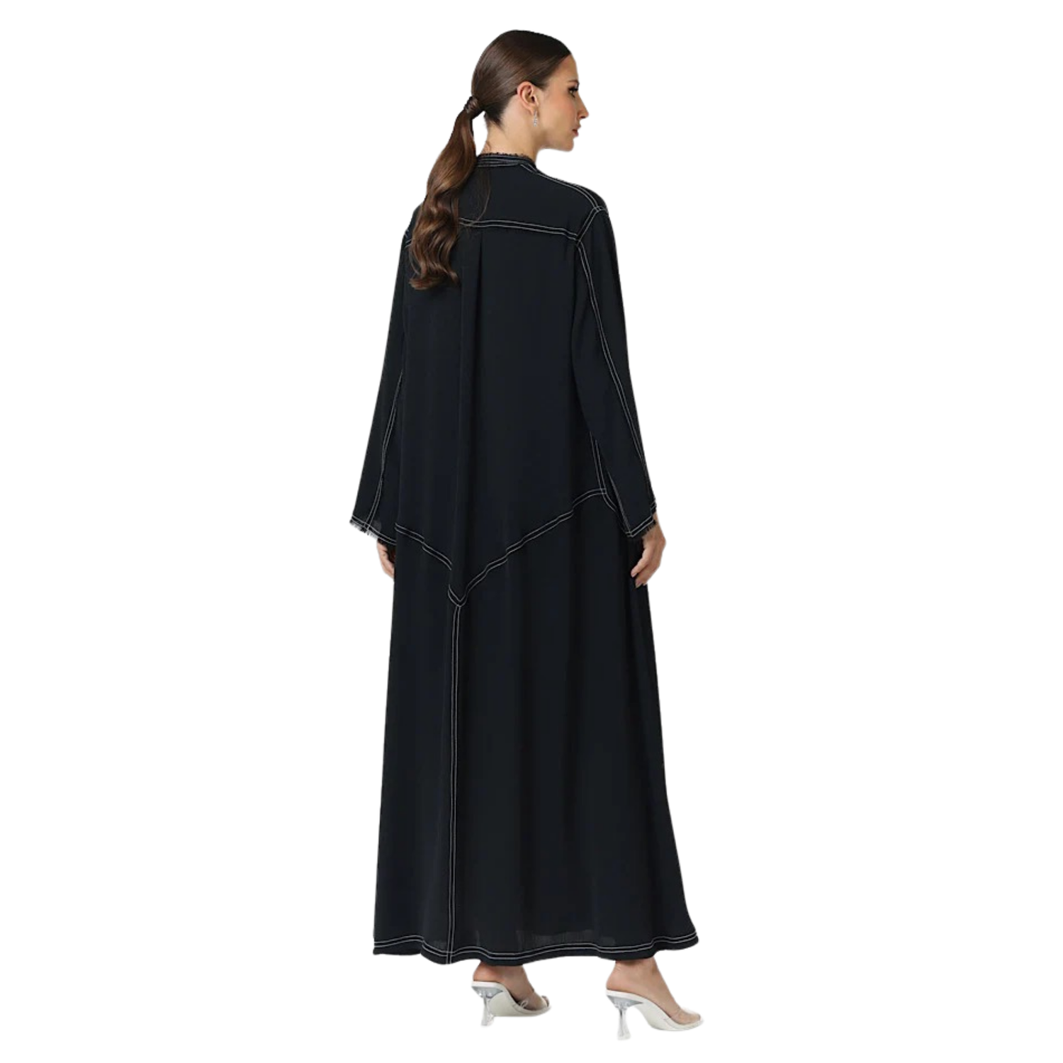 DOUBLE STITCHED ABAYA "AMIRA" (عباية) (ZOOM COLLECTION)