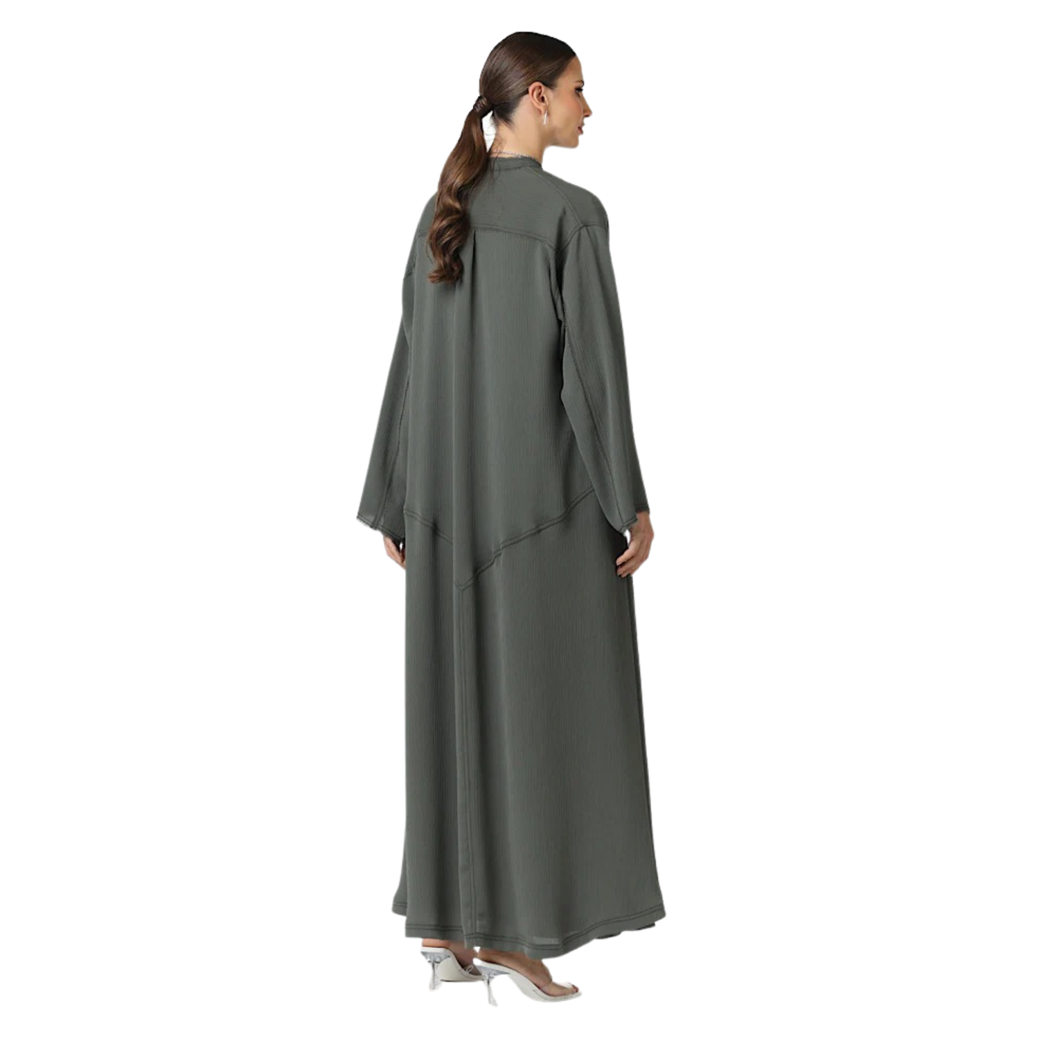 DOUBLE STITCHED ABAYA "AMIRA" (عباية) (ZOOM COLLECTION)