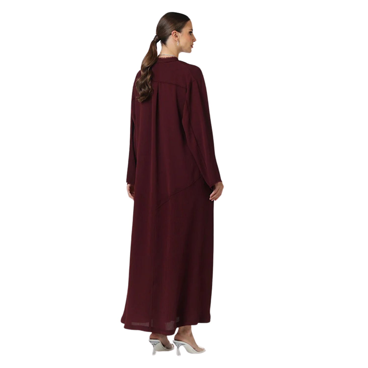 DOUBLE STITCHED ABAYA "AMIRA" (عباية) (ZOOM COLLECTION)