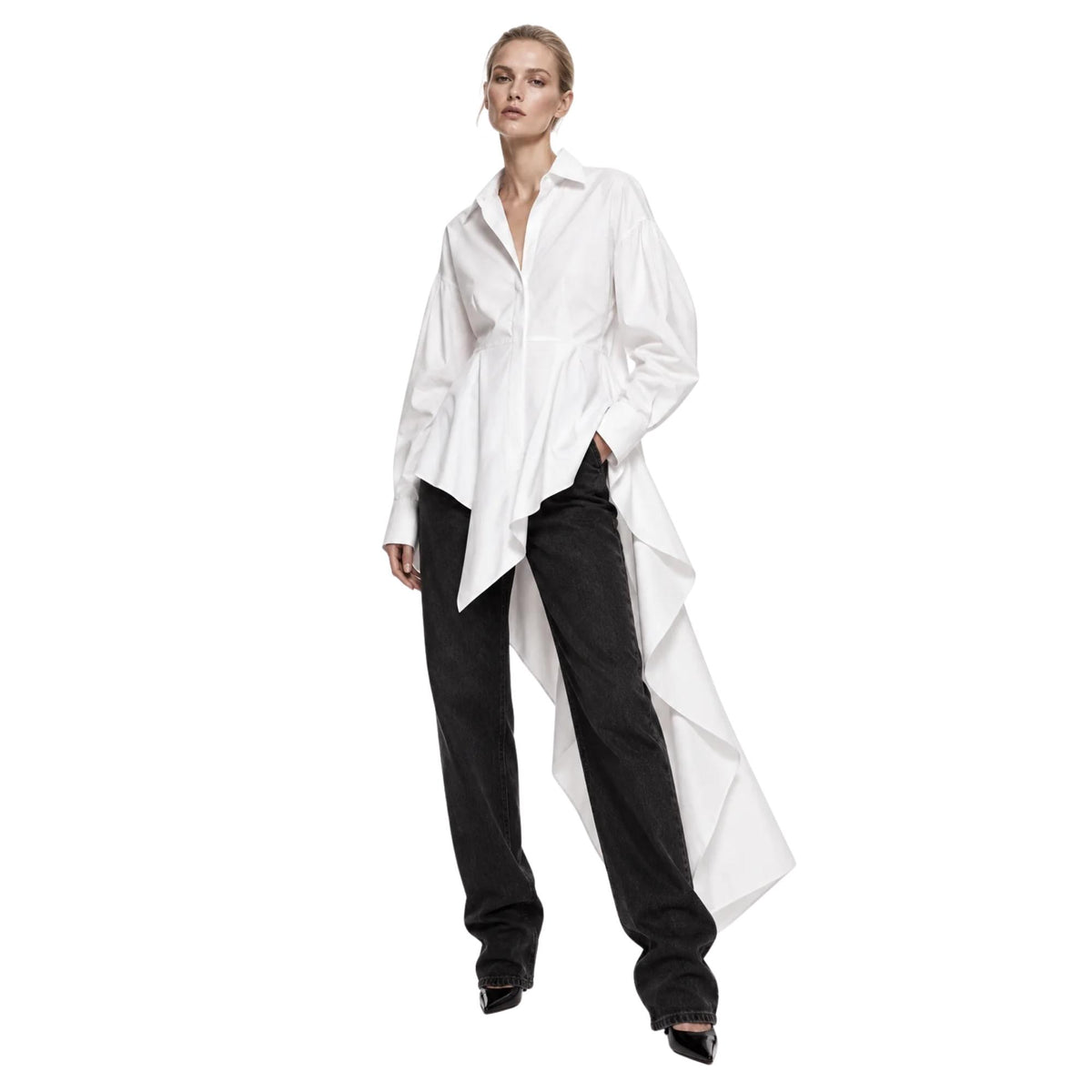 DRAMATIC HIGH-LOW SHIRT قميص “KATERINA”