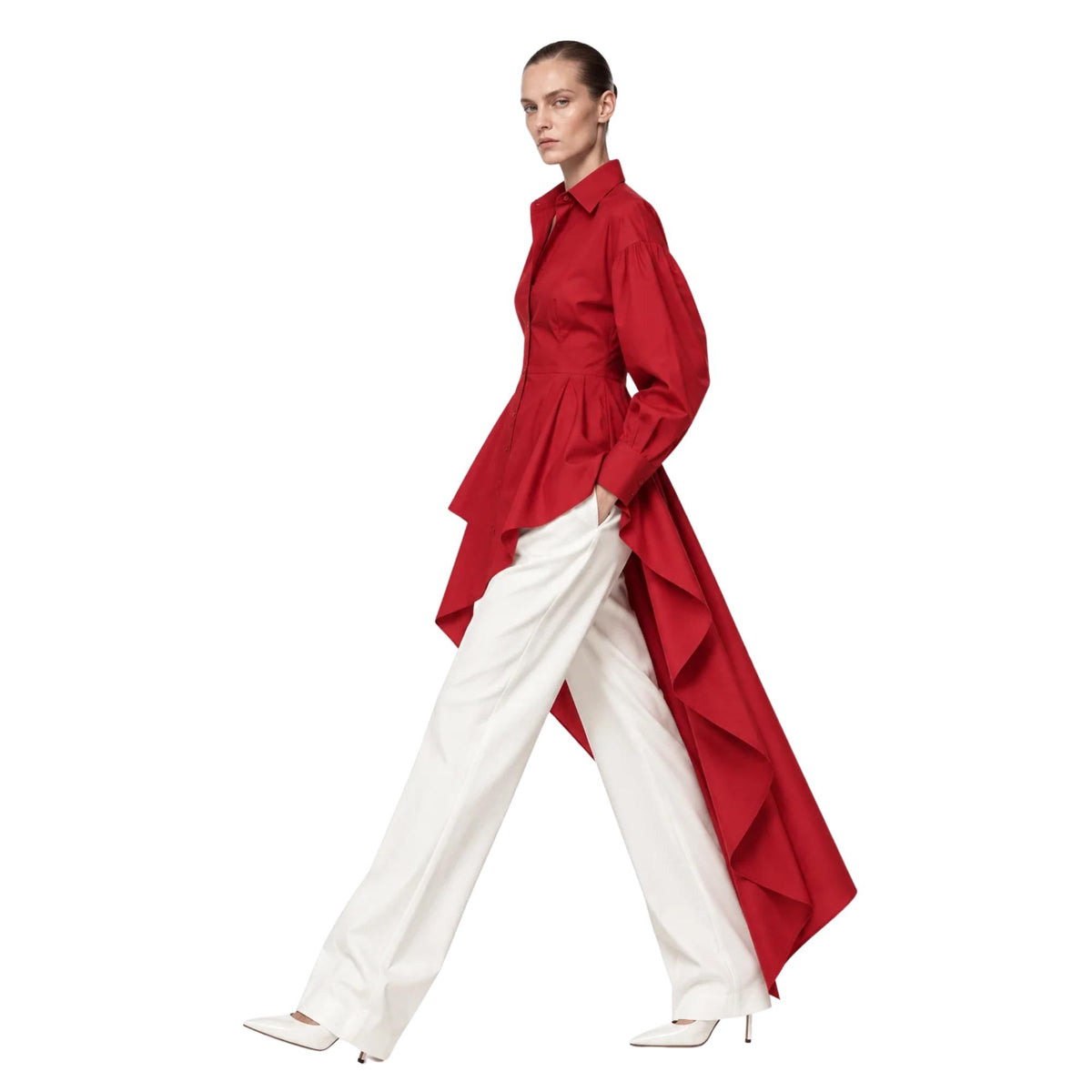 DRAMATIC HIGH-LOW SHIRT قميص “KATERINA”