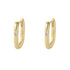 EAR CLIP ROUNDED SQUARE HUGGIE HOOP EARRINGS (الأقراط)