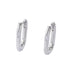 EAR CLIP ROUNDED SQUARE HUGGIE HOOP EARRINGS (الأقراط)