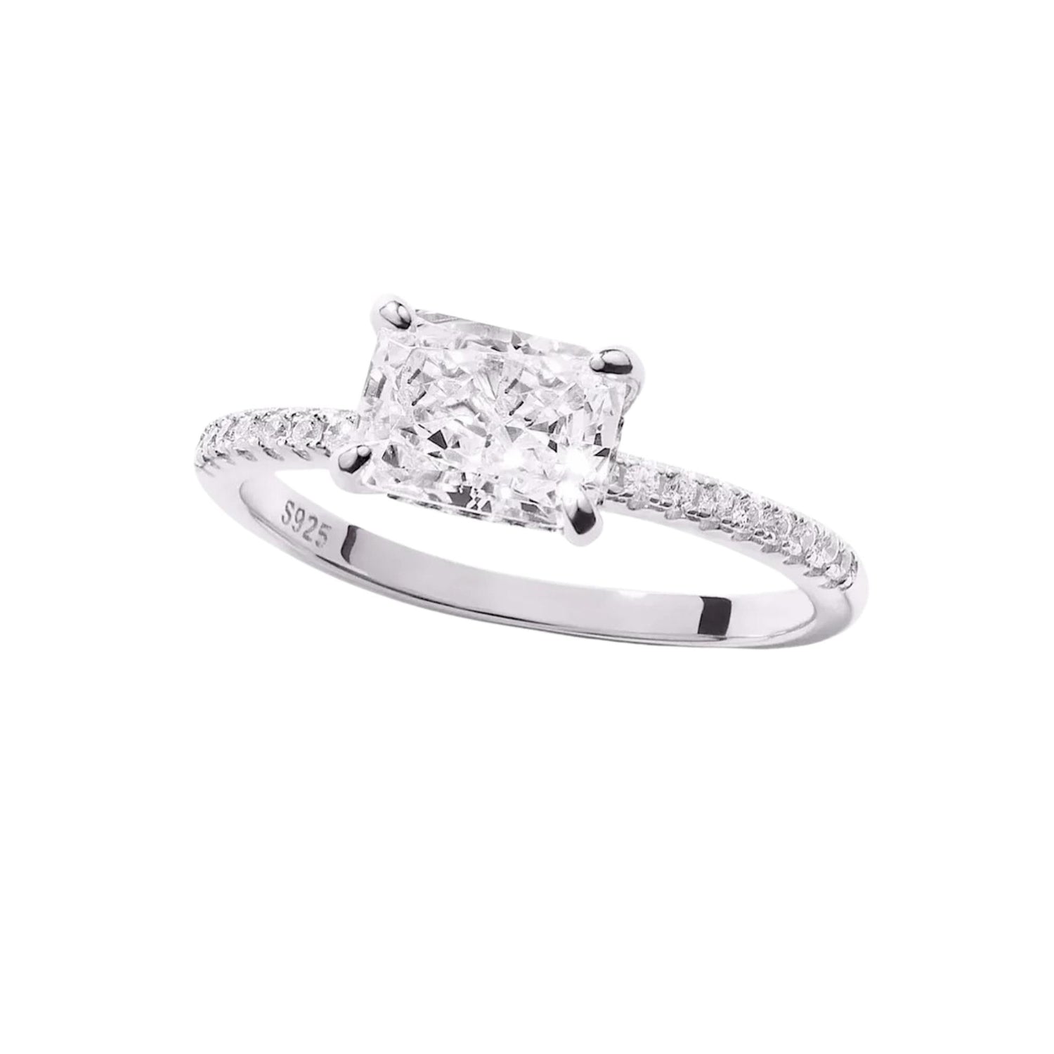 EAST WEST RADIANT PAVE RING (الخاتم)