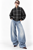 OVERSIZED CHECKED BOMBER (قميص) “TEDDY”
