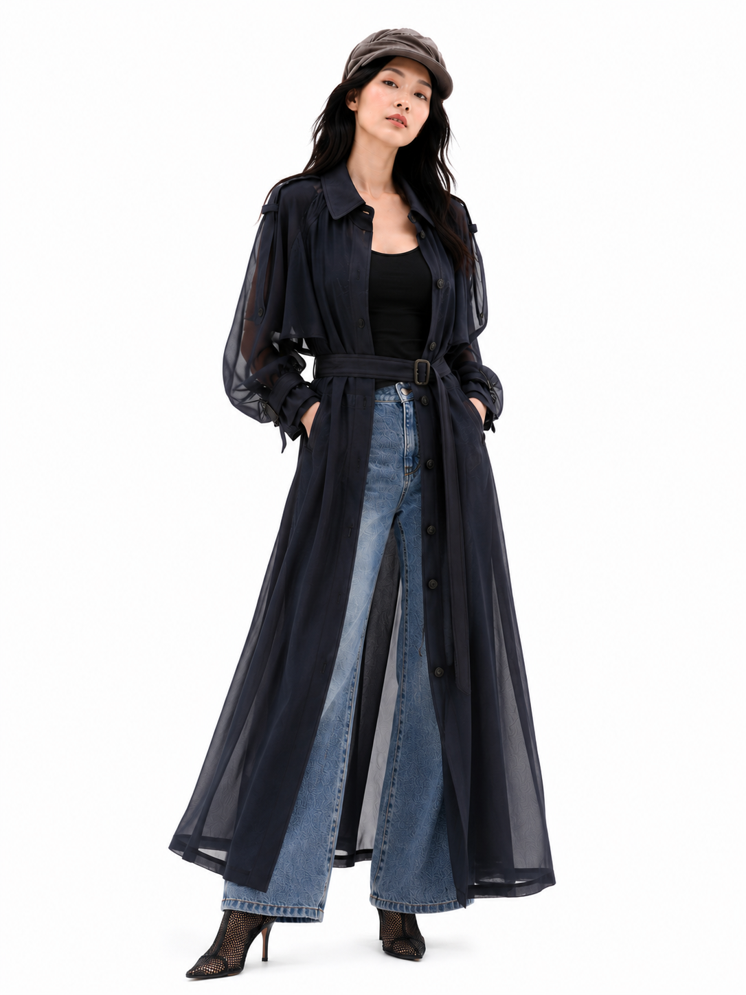 SHEER TRENCH COAT (معطف)”N SEOUL"