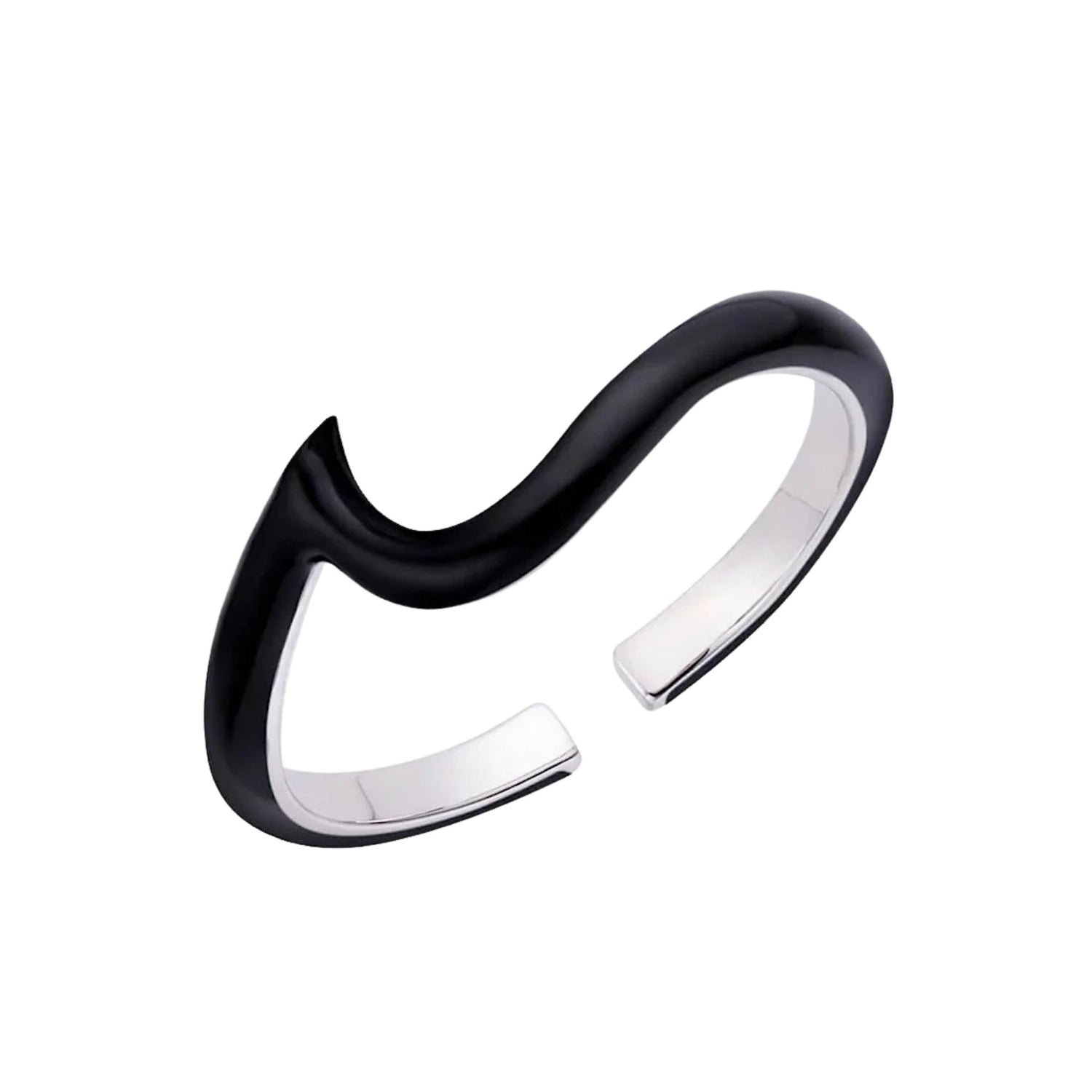 ENAMEL WAVE RING / TOP STACKER (الخاتم)