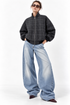 OVERSIZED CHECKED BOMBER (قميص) “TEDDY”