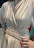 WAIST PLEATED MAXI DRESS (فستان) "ROSE"