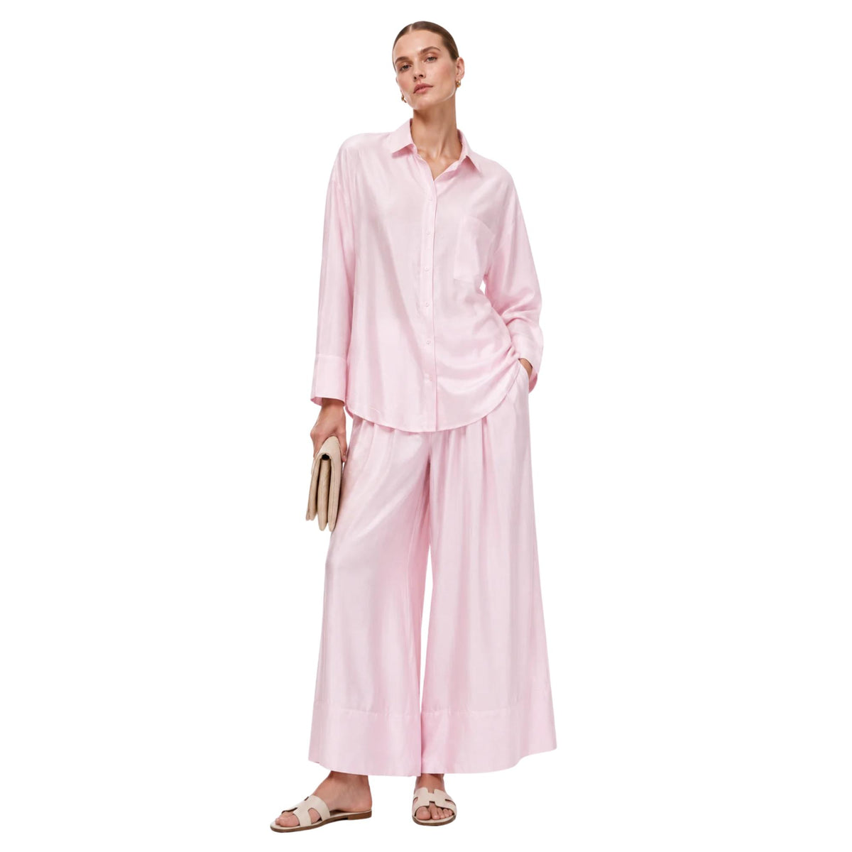 FLOWY CO-ORD SET زوج (SHIRT & PANTS قميص وبنطلون) “PARIS ESCAPE