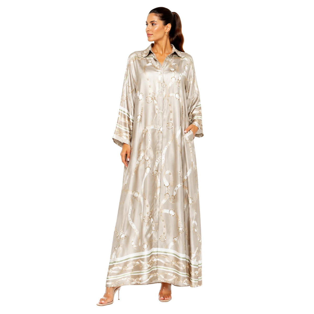 FLOW MAXI DRESS فستان “SADDLE CHAIN”