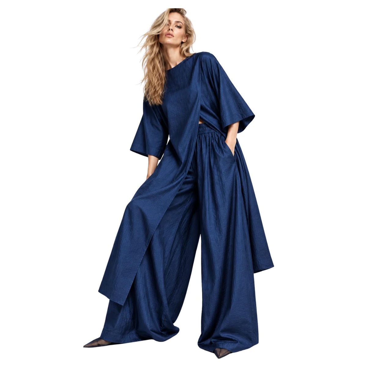FLUID TWO-PIECE SET تعيين (SHIRT & PANTS) “RANEWSKAYA”