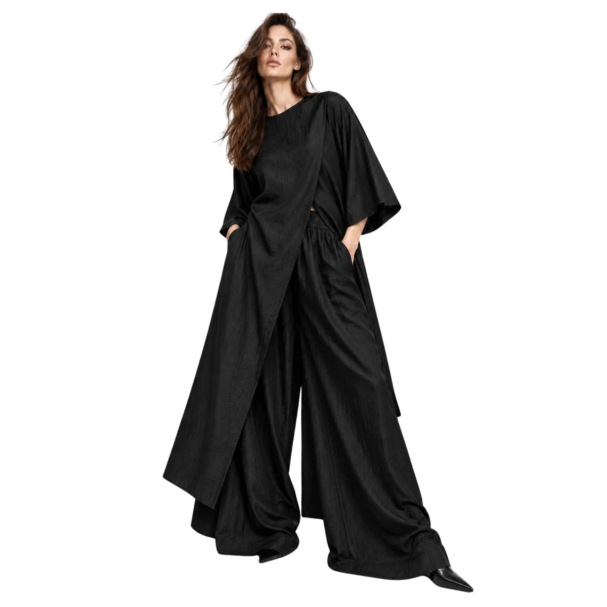 FLUID TWO-PIECE SET تعيين (SHIRT & PANTS) “RANEWSKAYA”