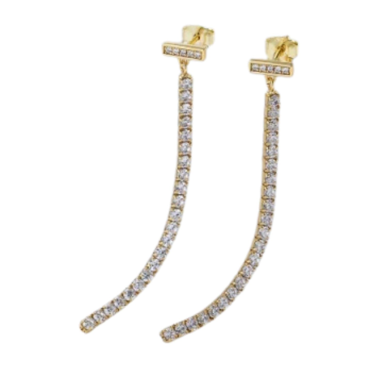 GEOMETRIC BAR LUXURY DROP STUD EARRINGS (الأقراط)
