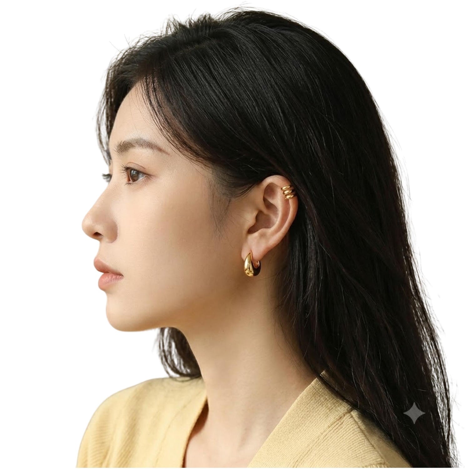 GEOMETRIC CIRCLE EARRINGS (الأقراط)