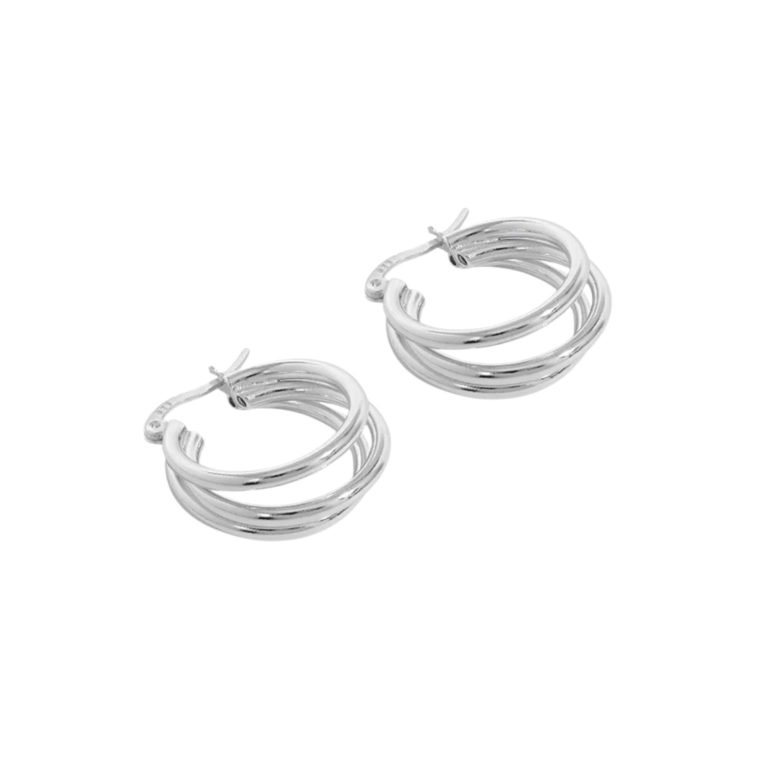 GEOMETRIC MULTI-LAYERED CIRCLE EARRINGS (الأقراط)