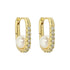 GEOMETRIC OVAL ZIRCON SHELL BEADS EARRINGS (الأقراط)