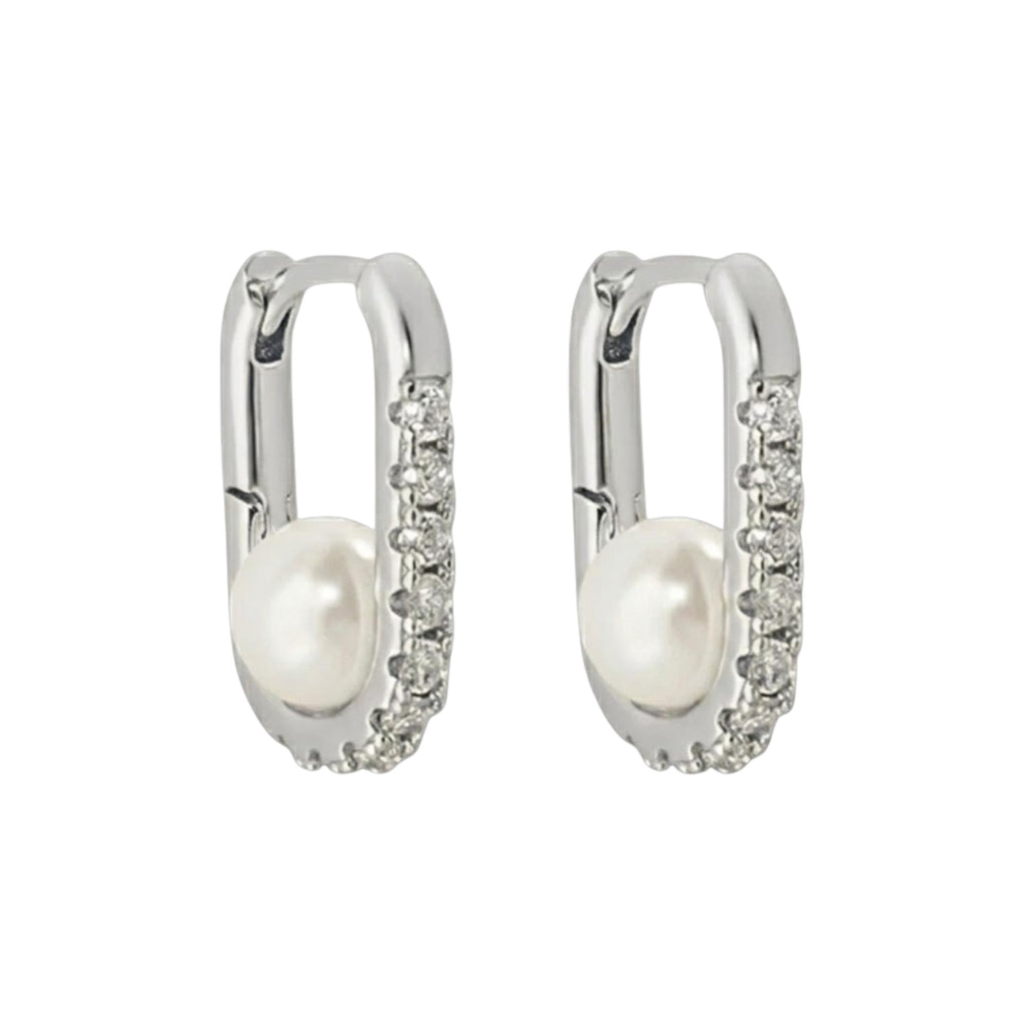 GEOMETRIC OVAL ZIRCON SHELL BEADS EARRINGS (الأقراط)