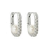 GEOMETRIC OVAL ZIRCON SHELL BEADS EARRINGS (الأقراط)