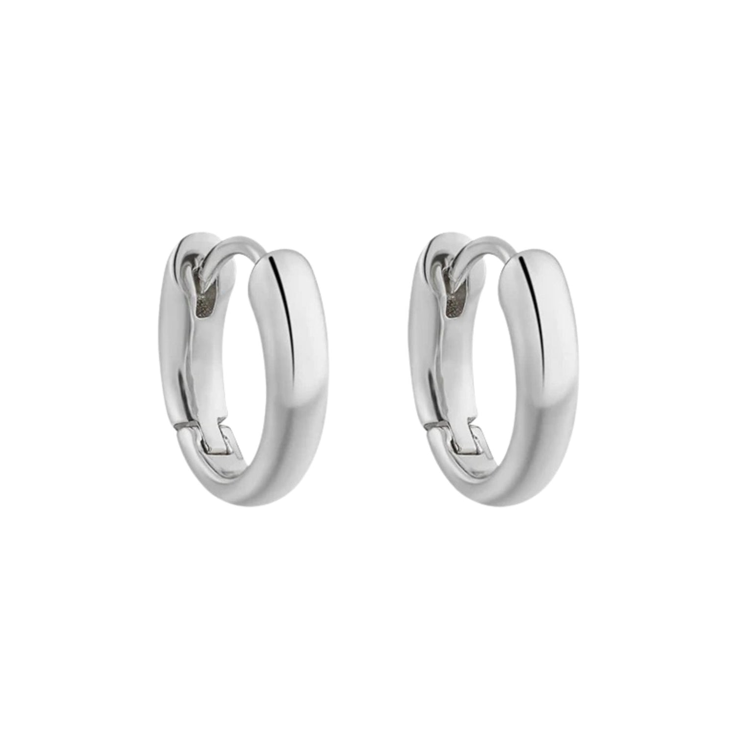 GEOMETRIC PLAIN HOOP EARRINGS (الأقراط)