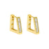 GEOMETRIC TRAPEZOIDAL ZIRCON EARRINGS (الأقراط)