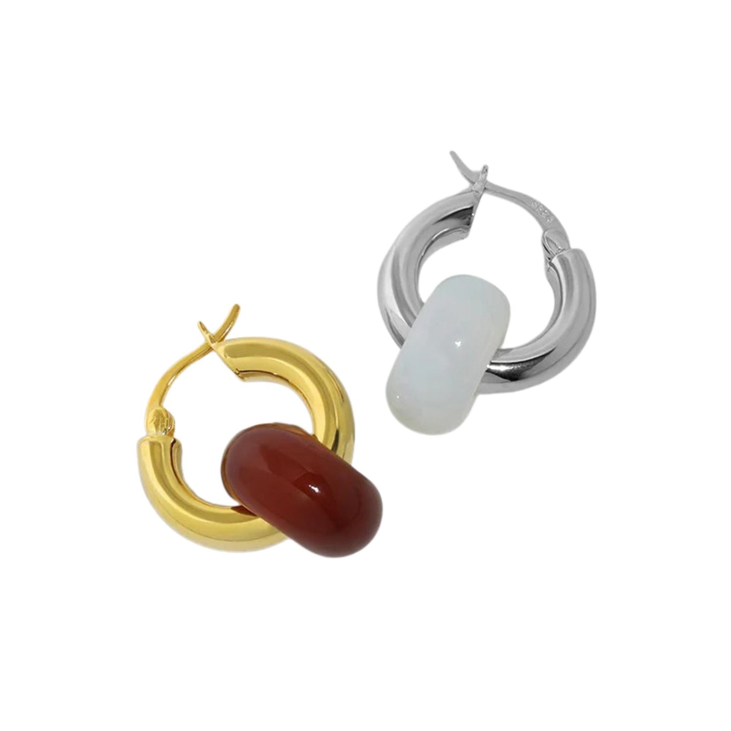 GEOMETRIC VINTAGE CIRCLE EARRINGS (الأقراط)