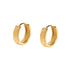 GLOSSY STRIPE ROUND HUGGIE EARRINGS (الأقراط)