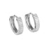 GLOSSY STRIPE ROUND HUGGIE EARRINGS (الأقراط)