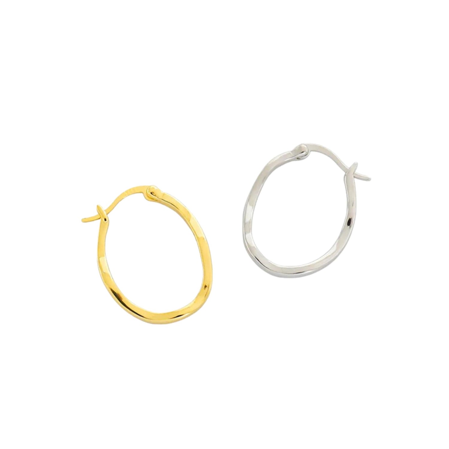 HAMMER GRAIN IRREGULAR ROUND EARRINGS (الأقراط)