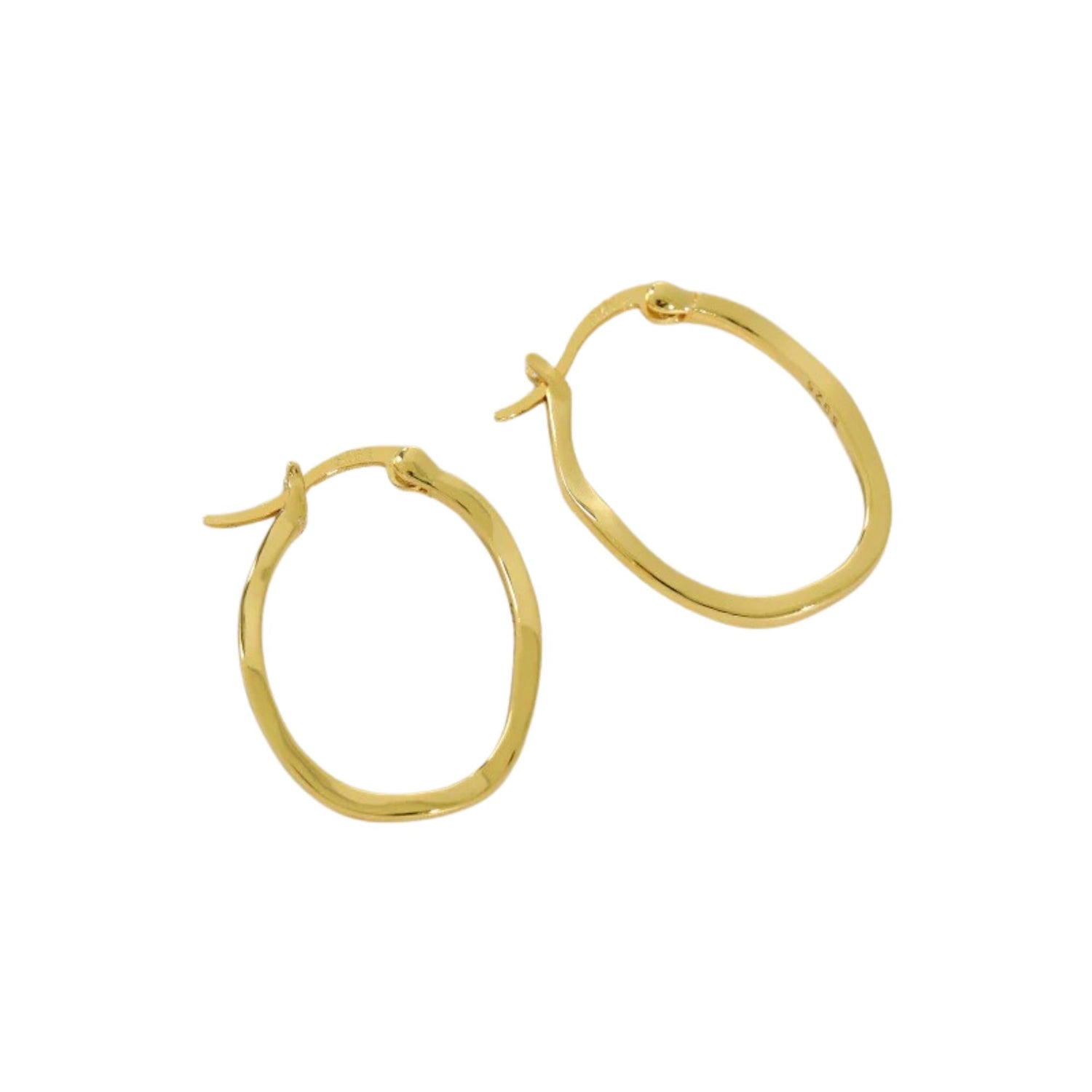 HAMMER GRAIN IRREGULAR ROUND EARRINGS (الأقراط)
