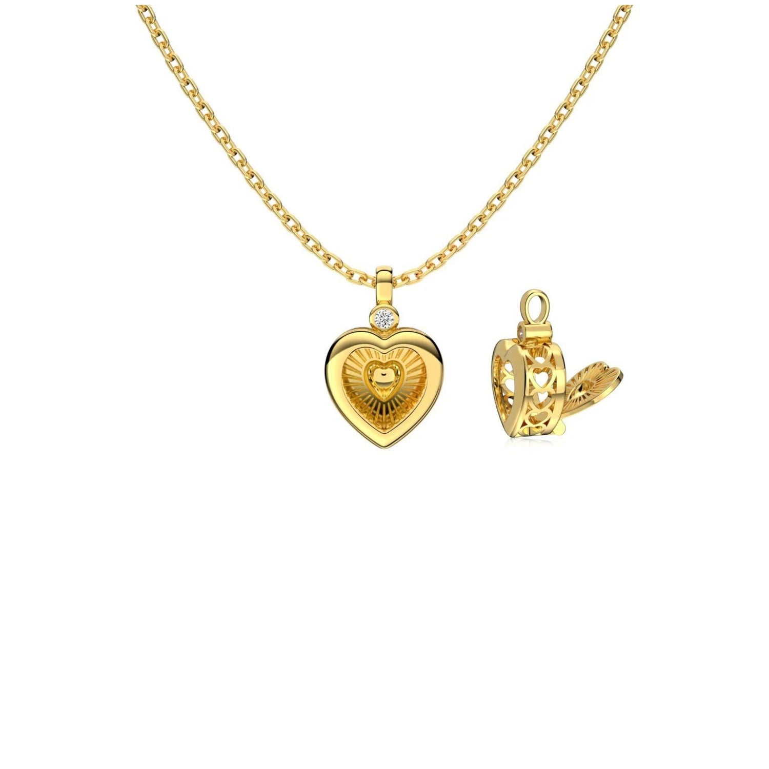 HEART PENDANT 8A ZIRCON NECKLACE (العقد)