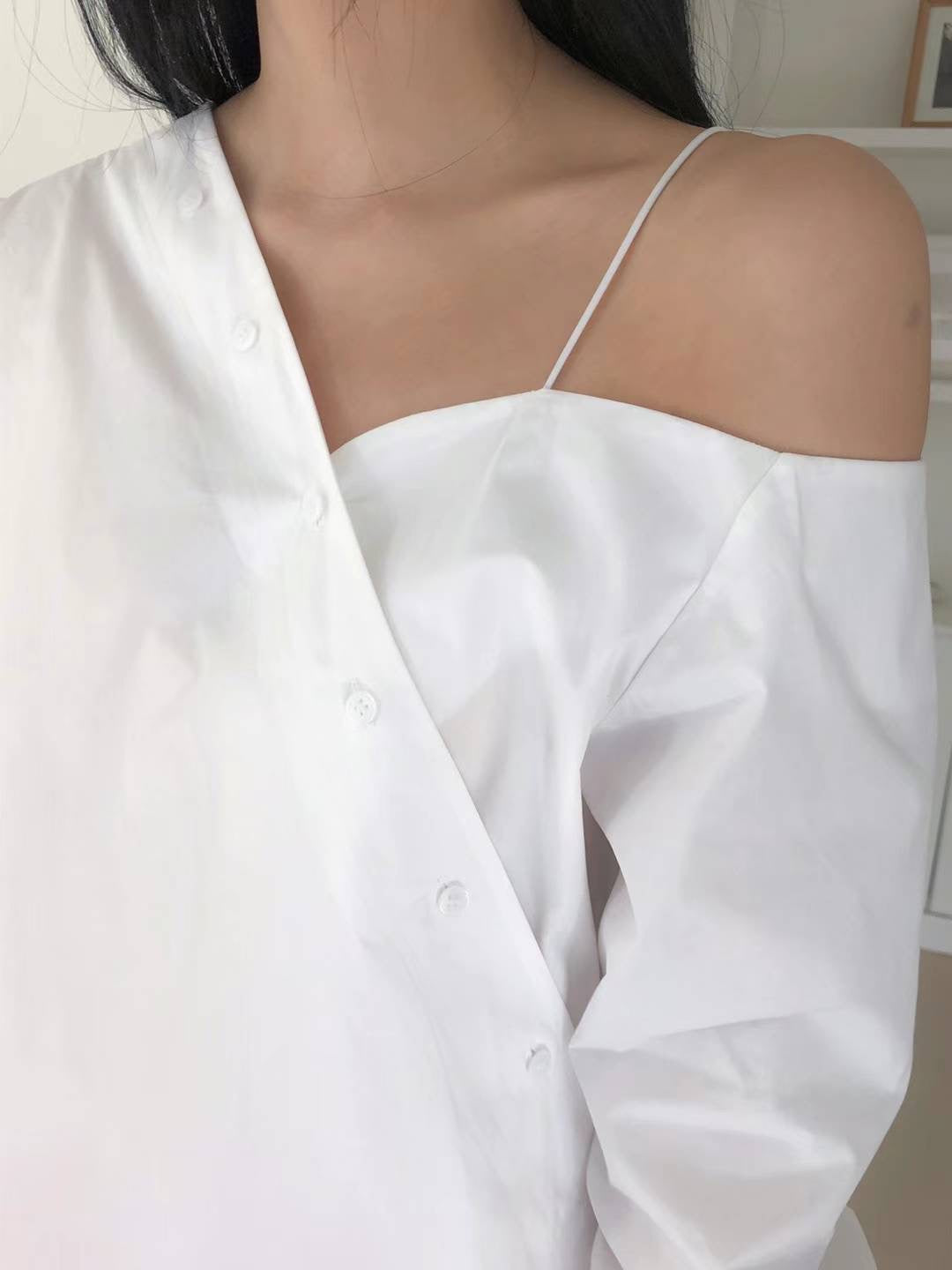 ONE SIDE OFF SHOULDER SHIRT (قميص) ”PAOLA”