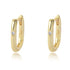 EAR CLIP ROUNDED SQUARE HUGGIE HOOP EARRINGS (الأقراط)