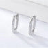 EAR CLIP ROUNDED SQUARE HUGGIE HOOP EARRINGS (الأقراط)