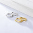 EAR CLIP ROUNDED SQUARE HUGGIE HOOP EARRINGS (الأقراط)