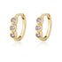 CUBIC ZIRCON HOOP HUGGIE  EARRINGS (الأقراط)