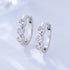 CUBIC ZIRCON HOOP HUGGIE  EARRINGS (الأقراط)