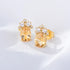 OVAL NATURAL CITRINE GEMSTONE STUD EARRINGS (الأقراط)