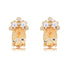OVAL NATURAL CITRINE GEMSTONE STUD EARRINGS (الأقراط)