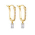 RECTANGULAR ZIRCON GEOMETRIC EARRINGS (الأقراط)