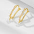 RECTANGULAR ZIRCON GEOMETRIC EARRINGS (الأقراط)