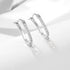 RECTANGULAR ZIRCON GEOMETRIC EARRINGS (الأقراط)