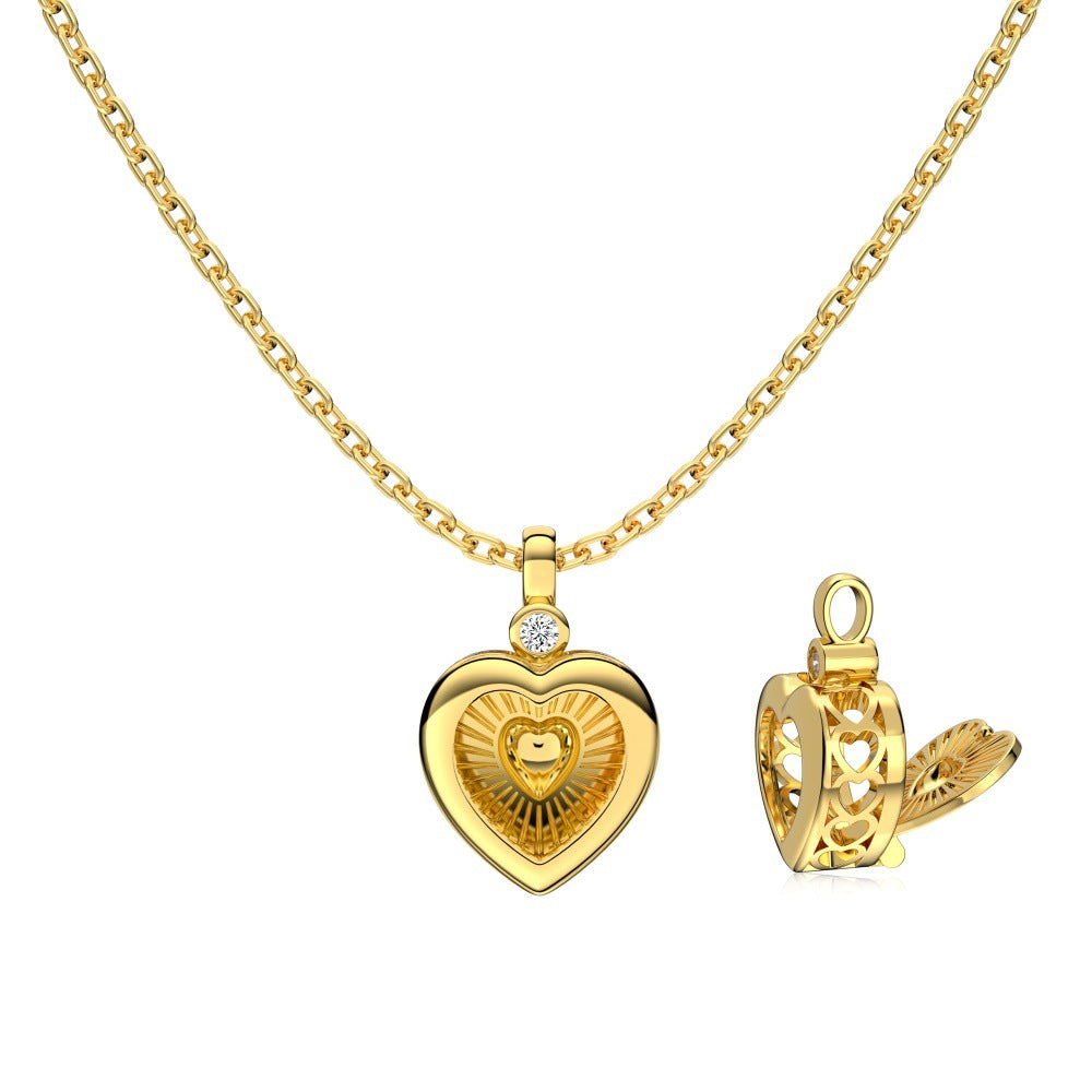 HEART PENDANT 8A ZIRCON NECKLACE (العقد)