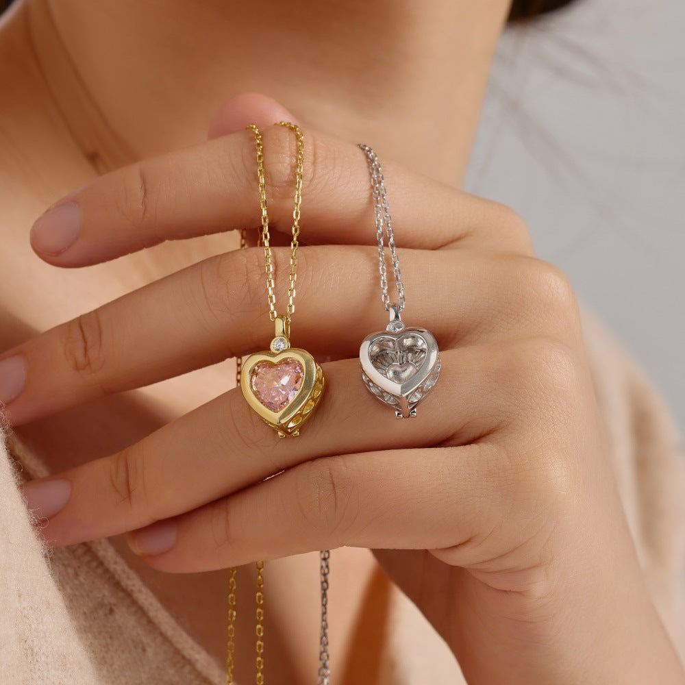HEART PENDANT 8A ZIRCON NECKLACE (العقد)
