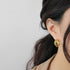 LINE-GEOMETRIC MULTI-LAYER CIRCLE STUD EARRINGS (الأقراط)