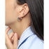 GEOMETRIC CIRCLE TEXTURE EARRINGS (الأقراط)