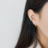 IRREGULAR WAVY EAR BUCKLE EARRINGS (الأقراط)