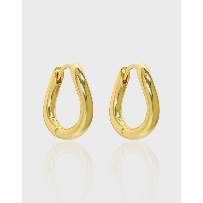 IRREGULAR CIRCLE BUCKLE EARRINGS (الأقراط)