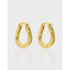 IRREGULAR CIRCLE BUCKLE EARRINGS (الأقراط)