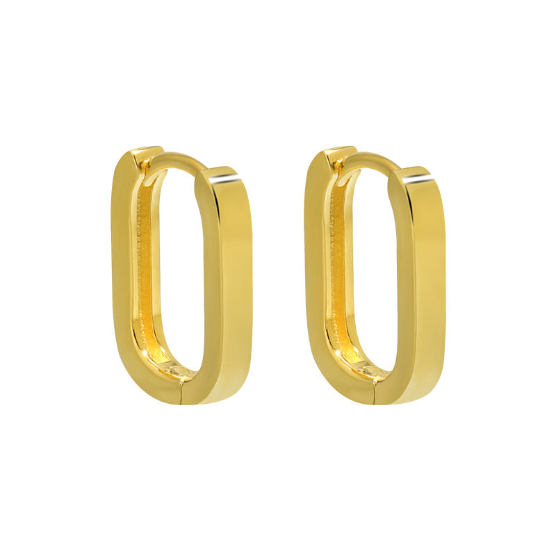OVAL BUCKLE EARRINGS (الأقراط)